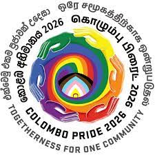 LGBTQ+ travelers embraced by local community members at beautiful Sri Lankan sunset location - rainbow bridges welcome